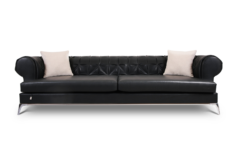 ابیانه | Abyaneh - مبلمان هارمونی Abyaneh-4s-sofa-black-leather